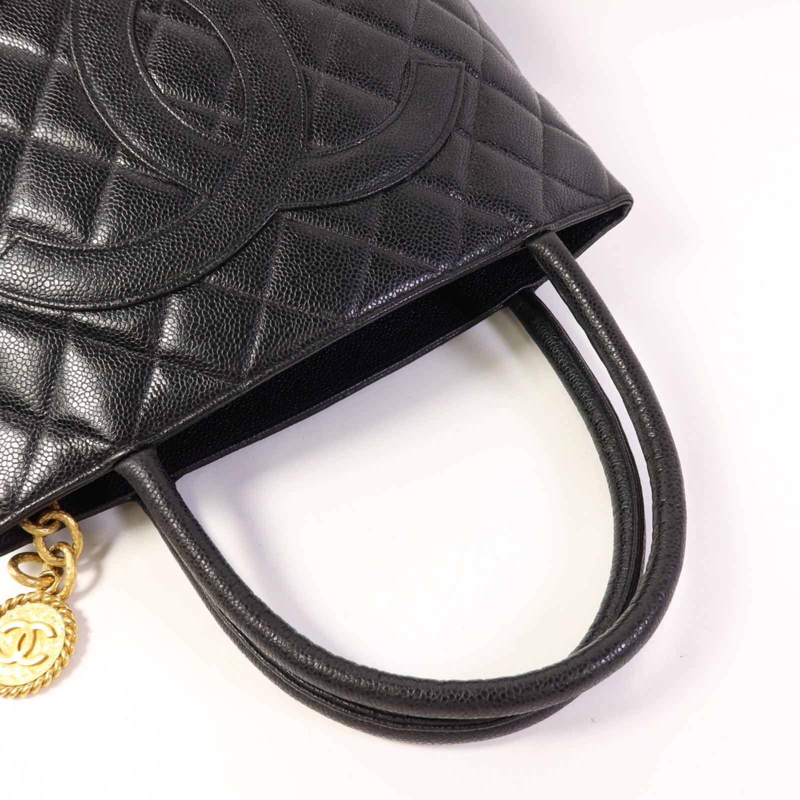 CHANEL 【激減優惠】牛皮皮革Vintage Tote Bag金扣手挽袋