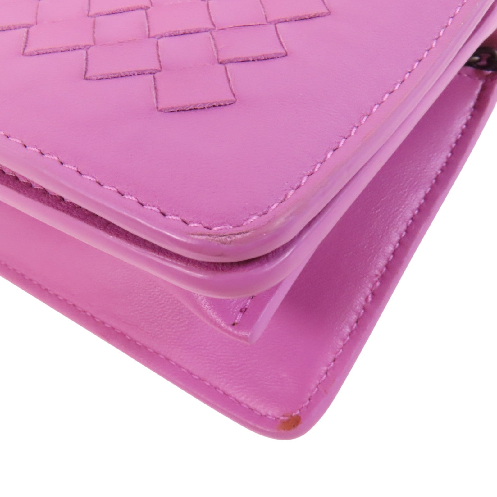 BOTTEGA VENETA 織紋皮革Chain Shoulder鏈帶肩背袋