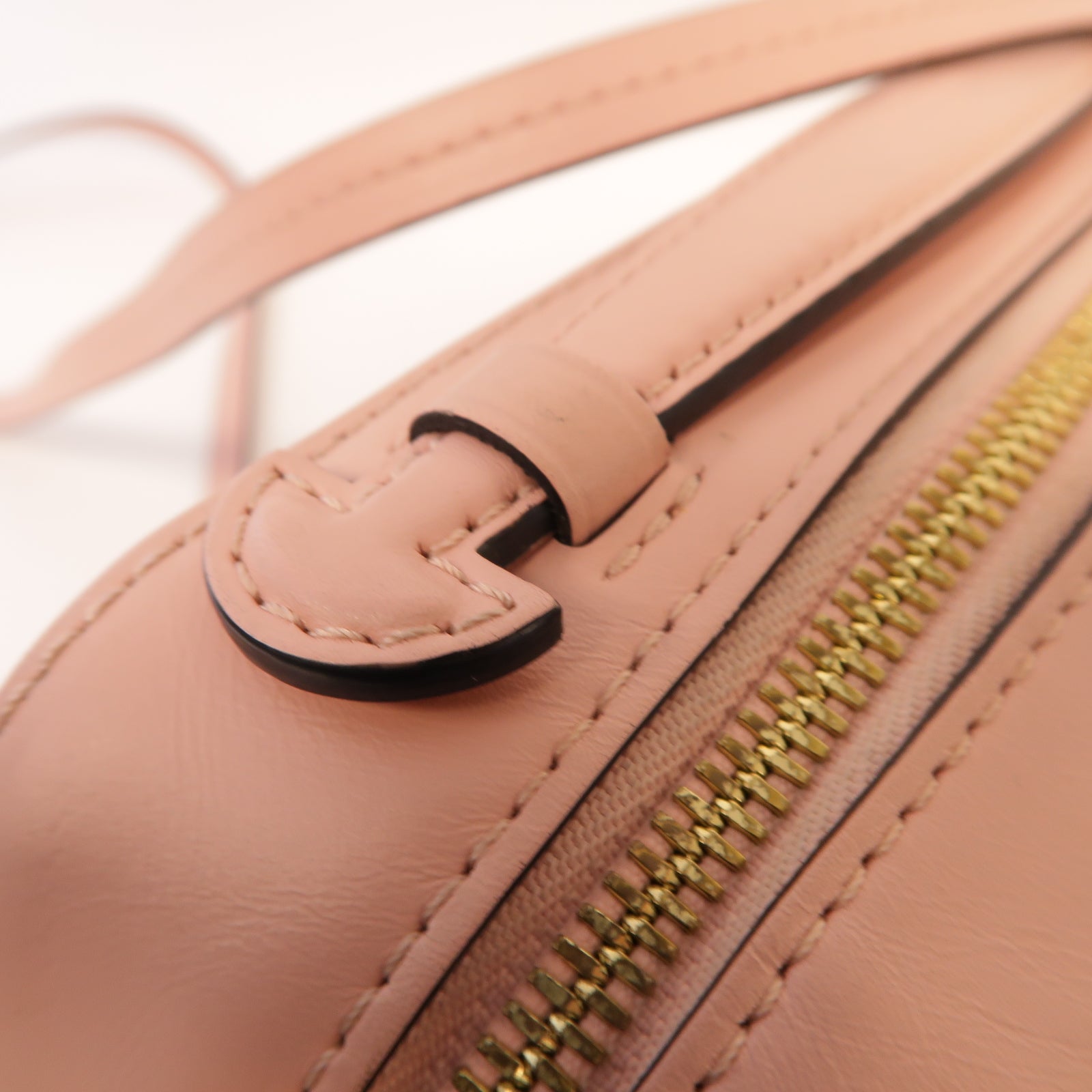 LOUIS VUITTON 【激減優惠】Monogram Saintonge金扣肩背袋棕色/粉紅色
