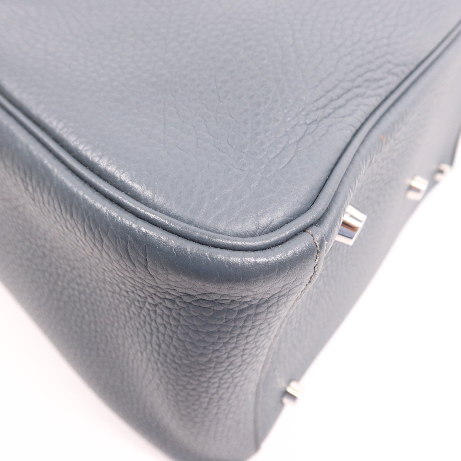 HERMES Clemence皮革Lindy 30銀扣手挽肩背兩用袋