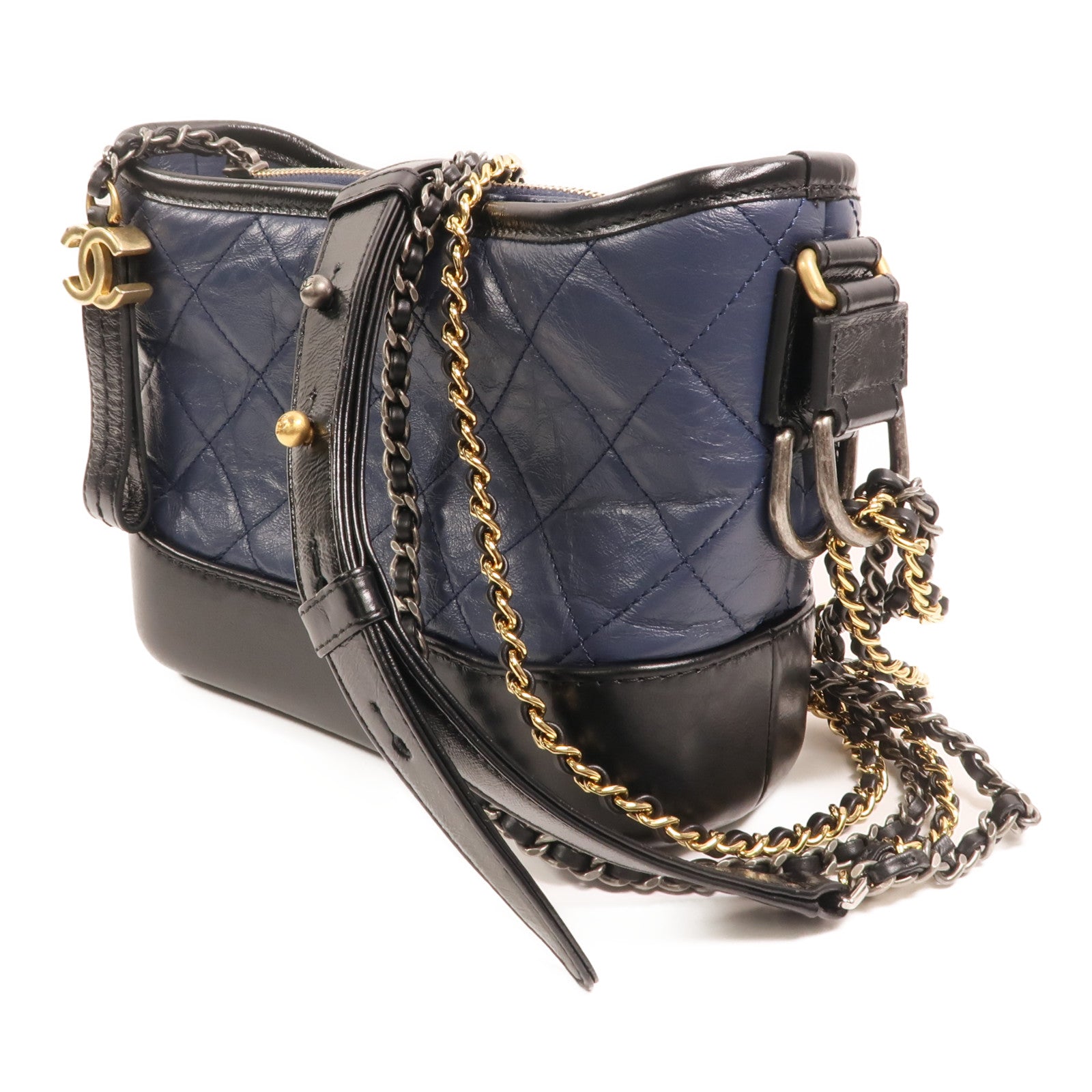 CHANEL 牛皮皮革Gabrielle small鏈帶肩背袋