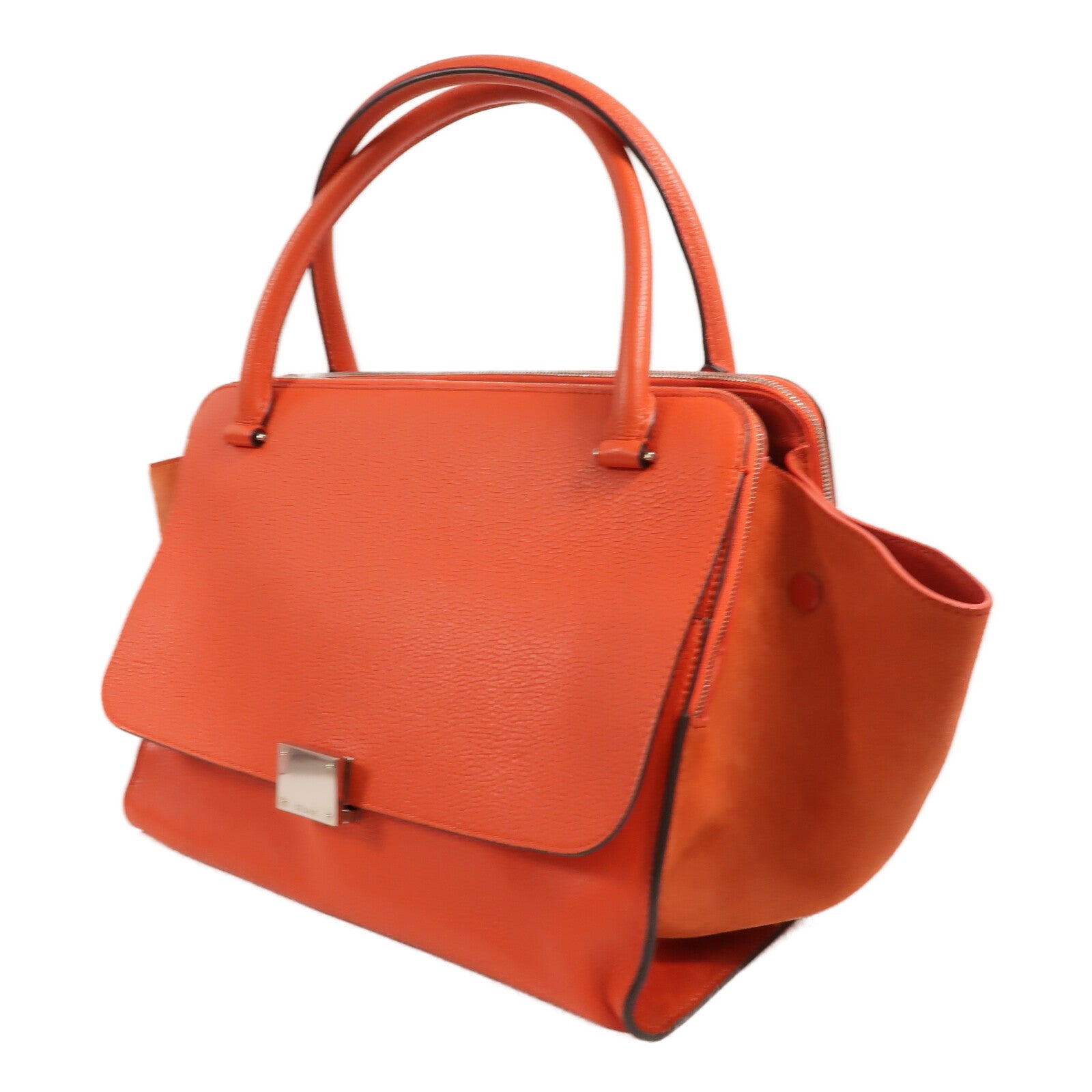 CELINE 牛皮皮革Trapeze Medium手挽袋