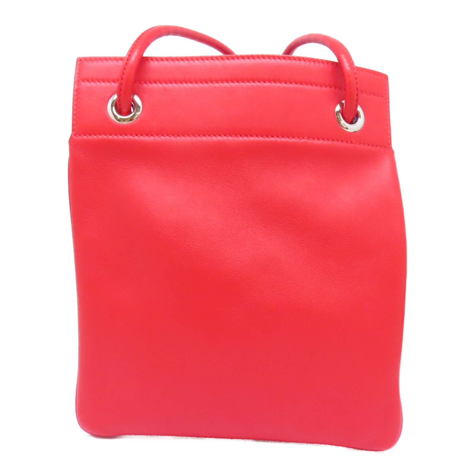 HERMES Veau Swift皮革Aline Mini銀扣肩背袋Rouge De Coeur/紅色