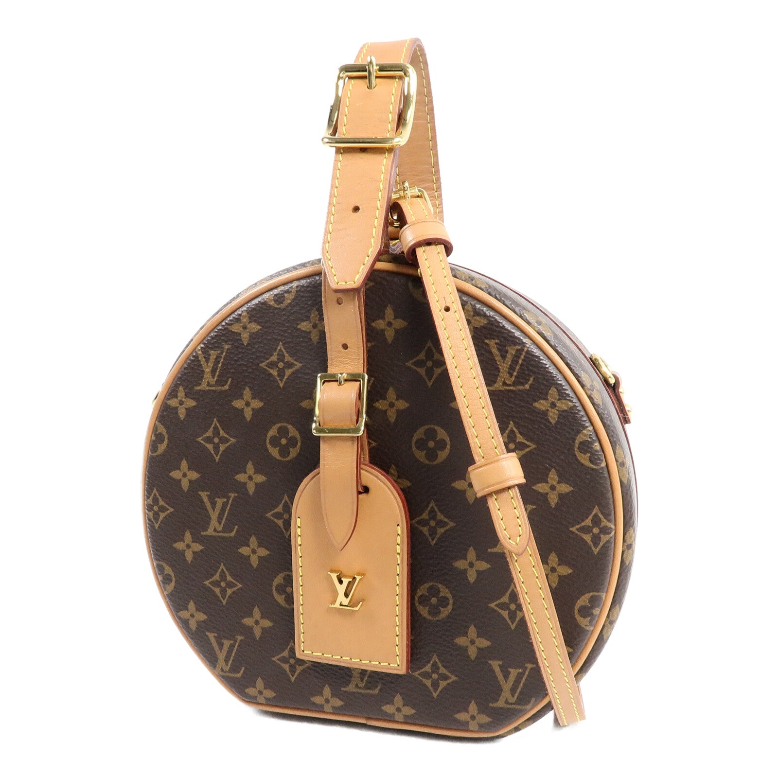 LOUIS VUITTON Monogram Petite Boite Chapeau金扣手挽肩背兩用袋