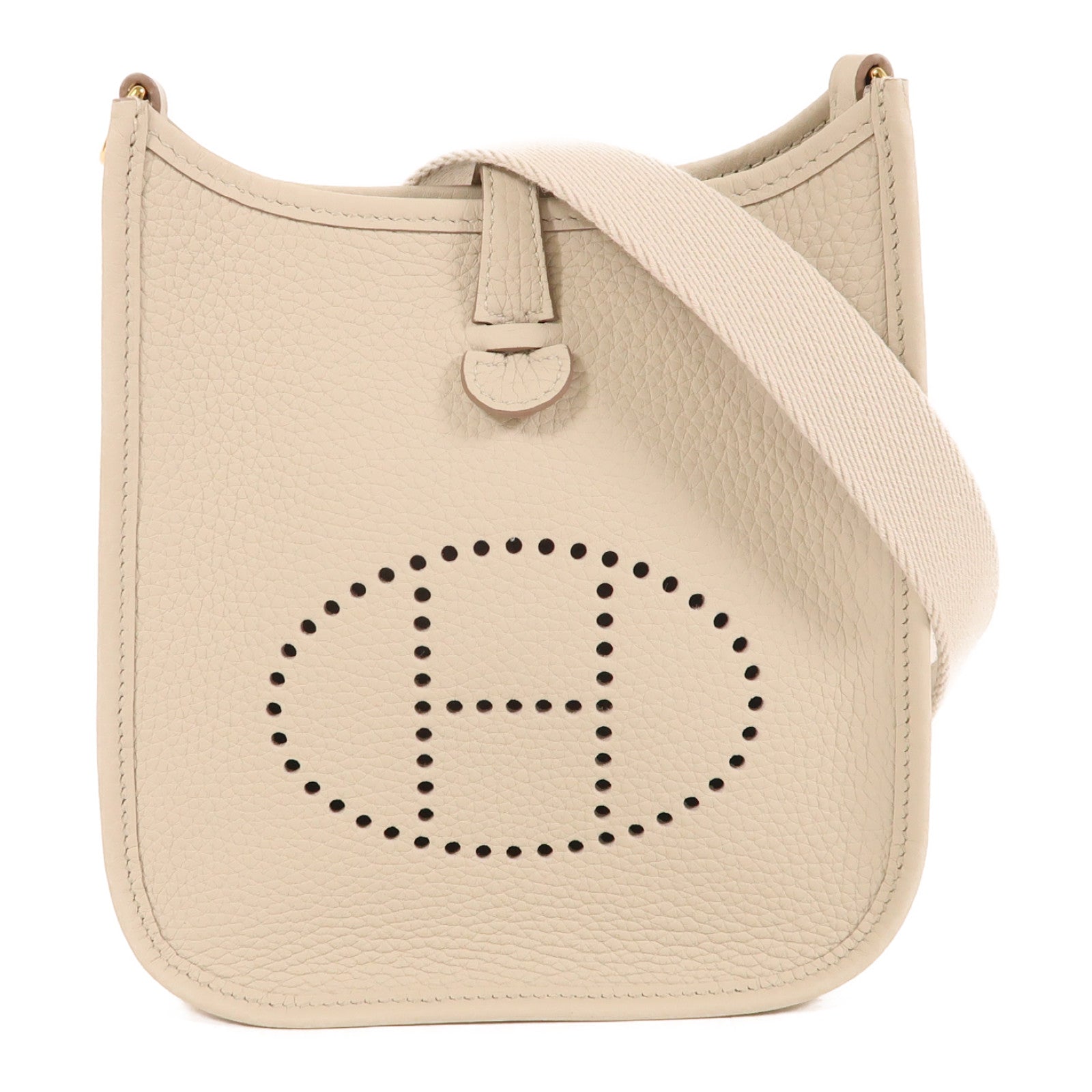 HERMES Clemence皮革Evelyne TPM金扣肩背袋
