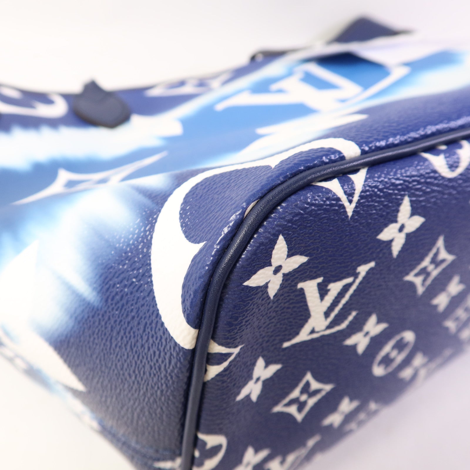 LOUIS VUITTON Monogram Escale Neverfull MM銀扣手挽袋