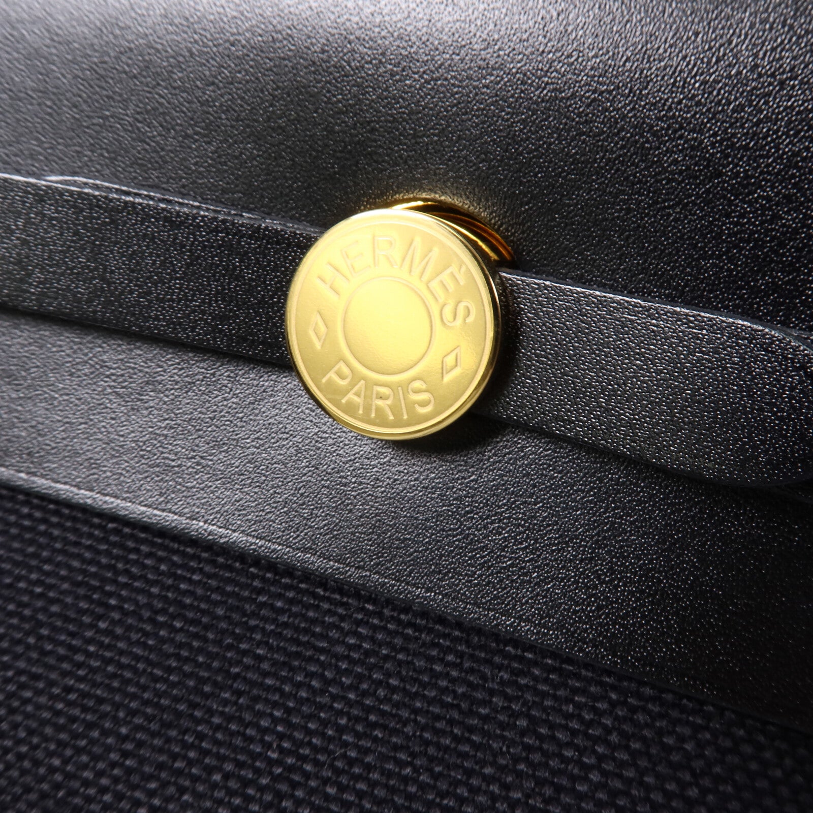 HERMES 帆布Mini Herbag肩背袋Nour