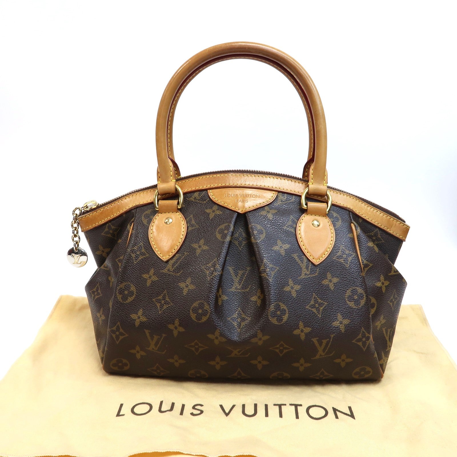 LOUIS VUITTON Monogram Tivoli PM金扣手挽袋啡色