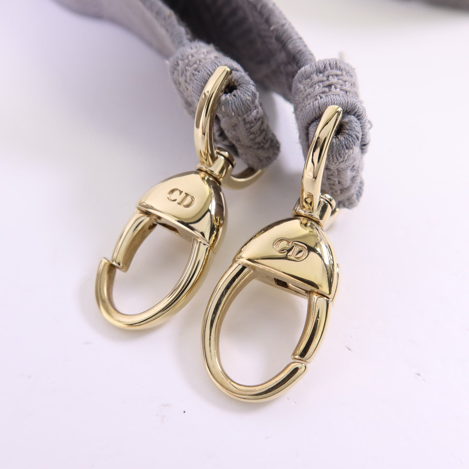 Dior 帆布Lady Dior金扣手挽肩背兩用袋