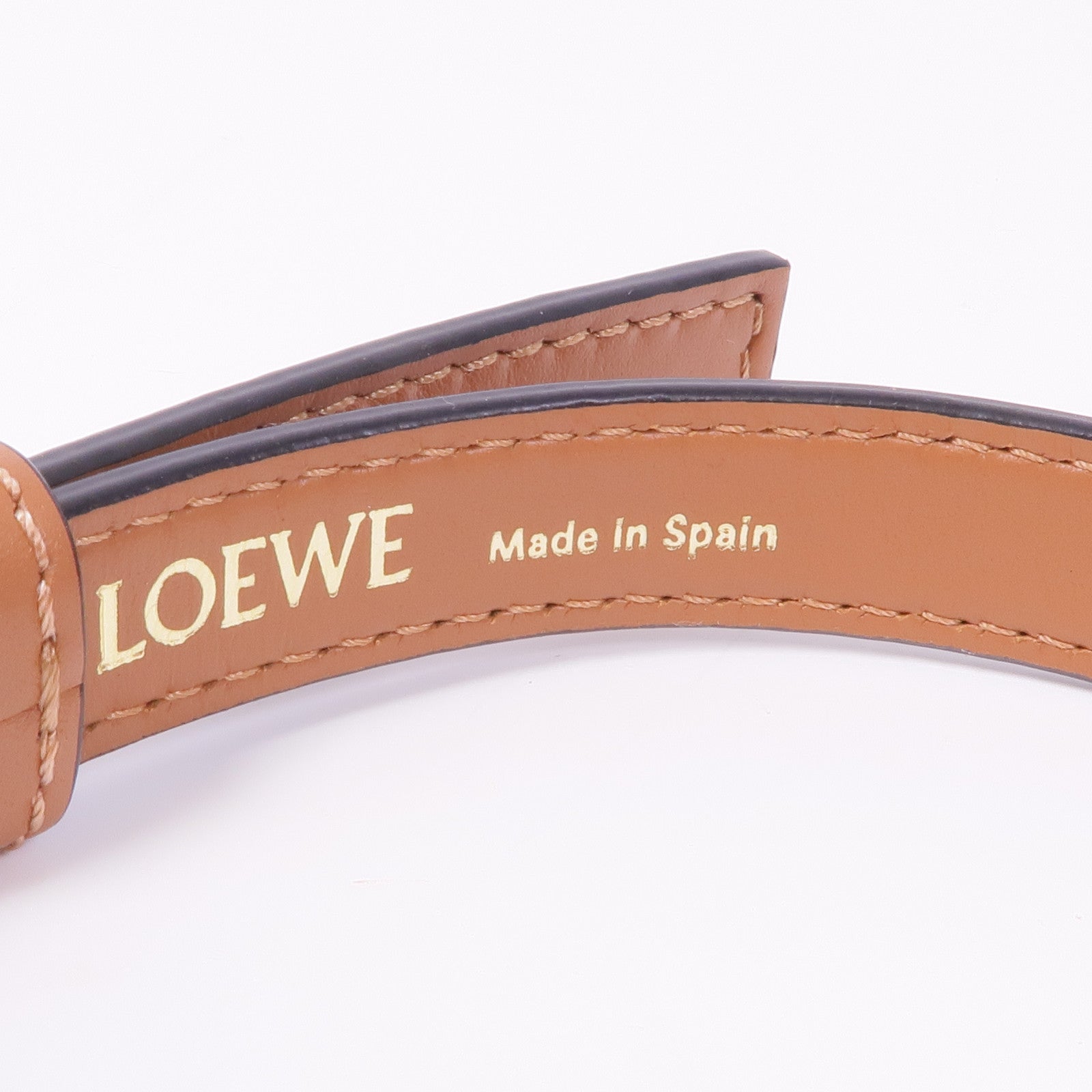 LOEWE 牛皮皮革/帆布Shoulder Bag金扣肩背袋