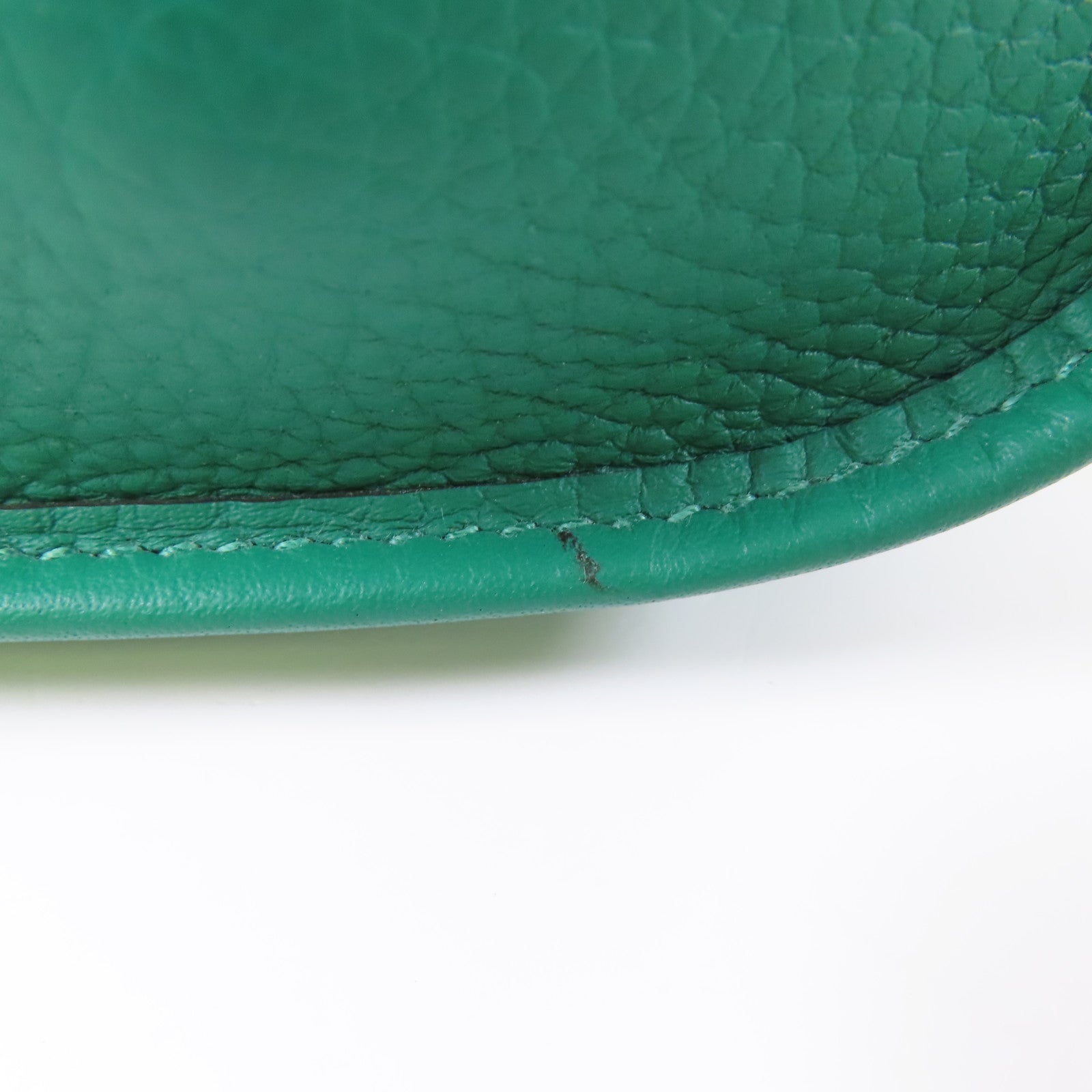 HERMES GHW Evelyne TPM Shoulder Bag Vertigo Green