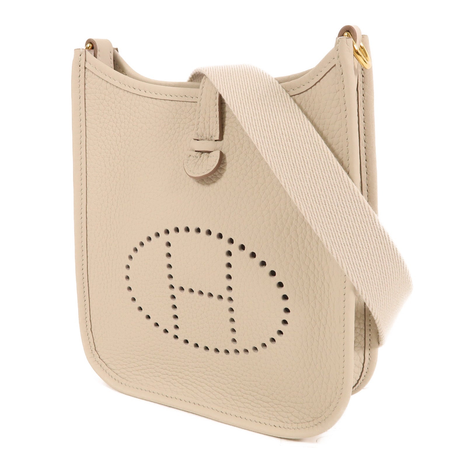 HERMES Clemence皮革Evelyne TPM金扣肩背袋