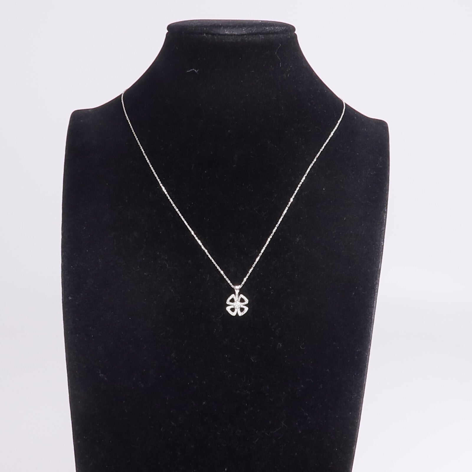 BVLGARI 18K白金Fiorever Diamond Necklace鑽石項鍊