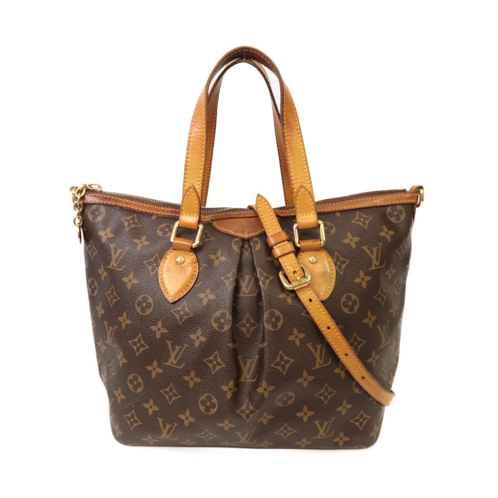LOUIS VUITTON 【激減優惠】Monogram Palermo PM金扣手挽肩背兩用袋啡色