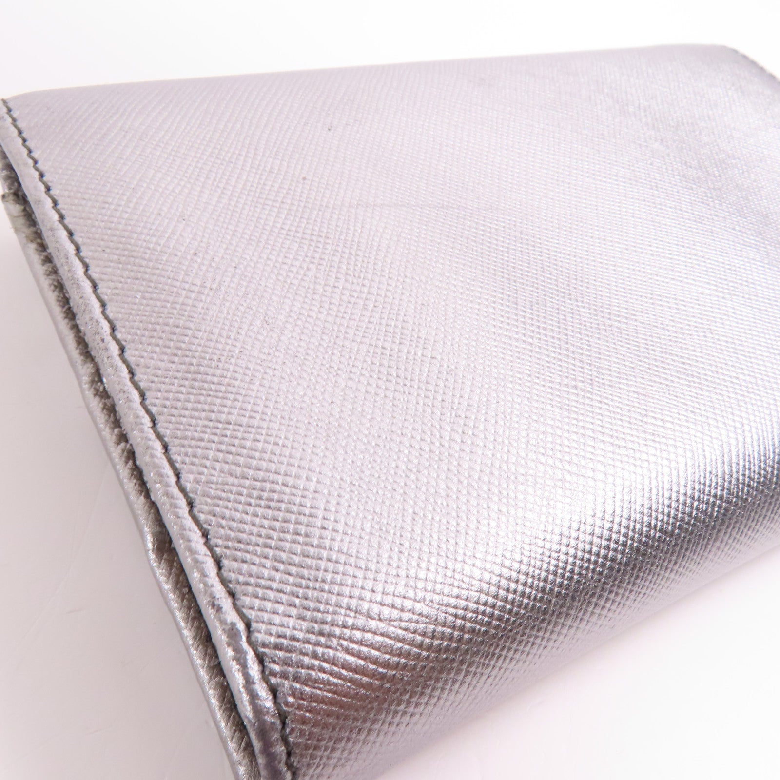 PRADA Saffiano皮革Wallet金扣錢包