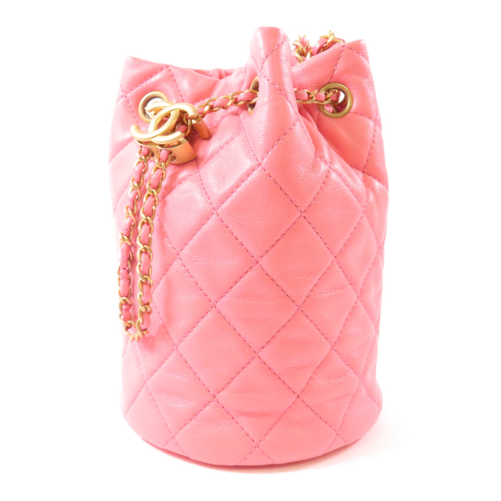 CHANEL 【激減優惠】羊皮皮革Chain Shoulder 金扣鏈帶肩背袋