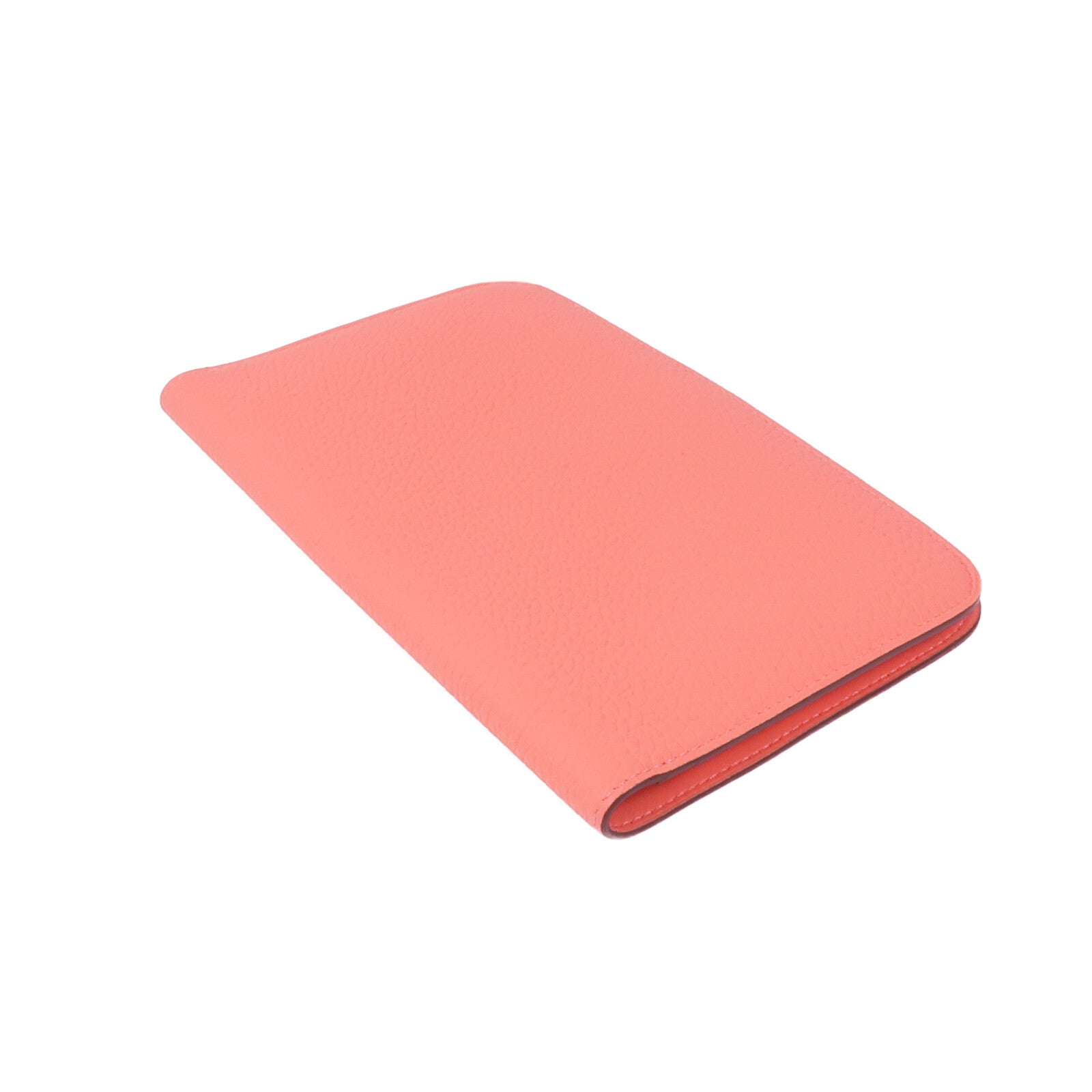 HERMES Clemence皮革Dogon銀扣長錢包Rose Candy