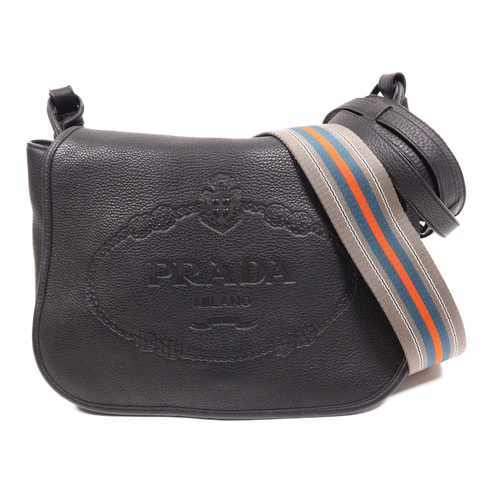 PRADA 牛皮皮革Shoulder Bag金扣肩背袋