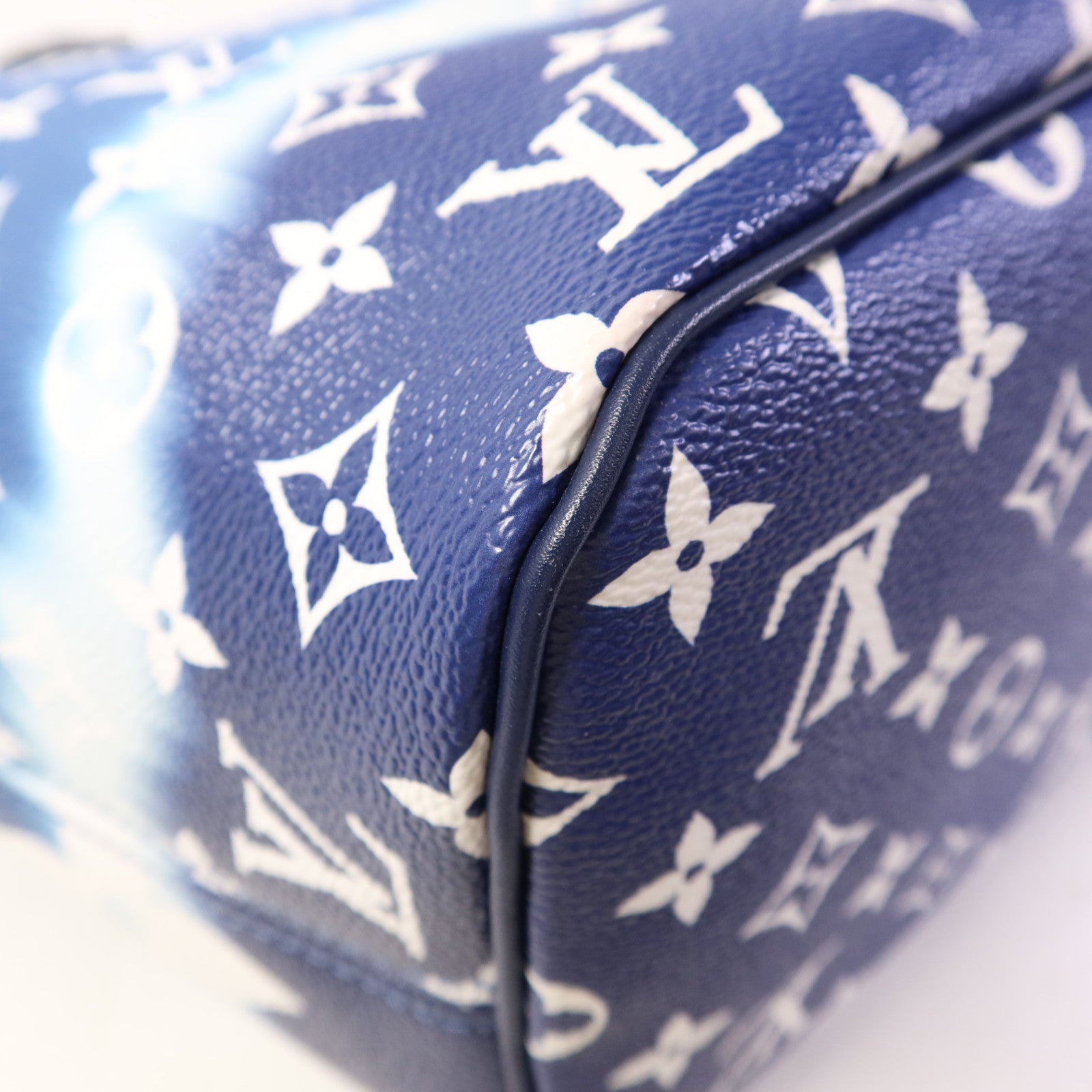 LOUIS VUITTON Monogram Escale Neverfull MM銀扣手挽袋