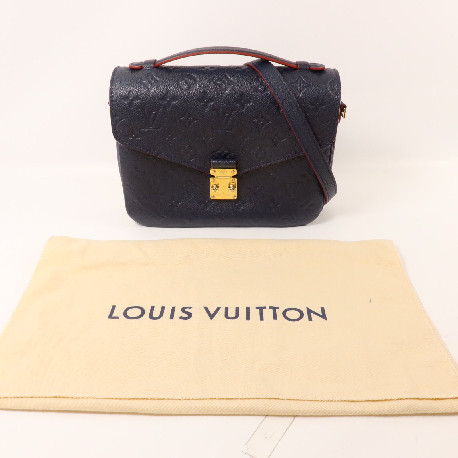 LOUIS VUITTON Monogram Empreinte Pochette Metis手挽肩背兩用袋