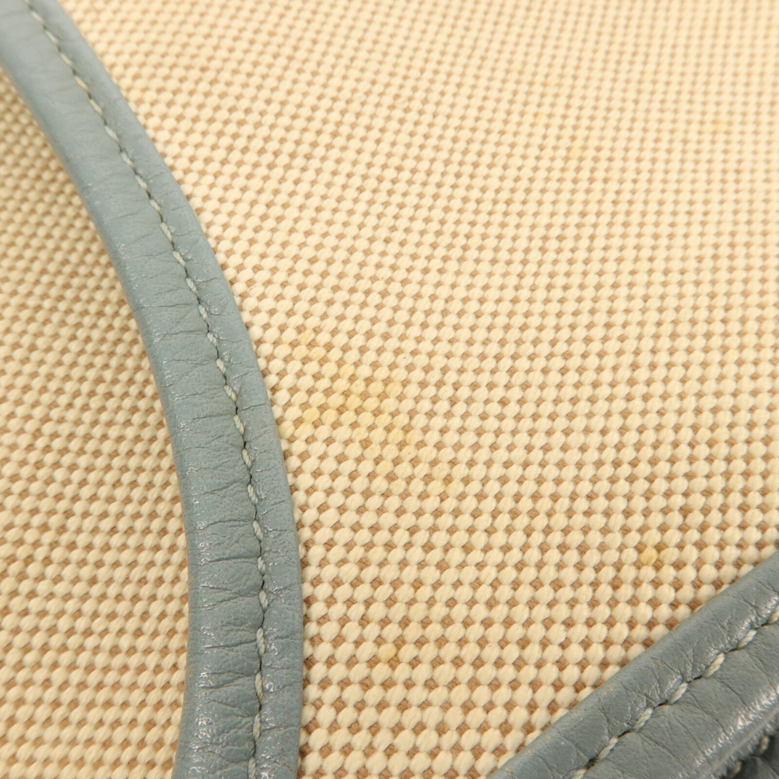 HERMES Toile H帆布/Clemence皮革Evelyne GM肩背袋Ciel