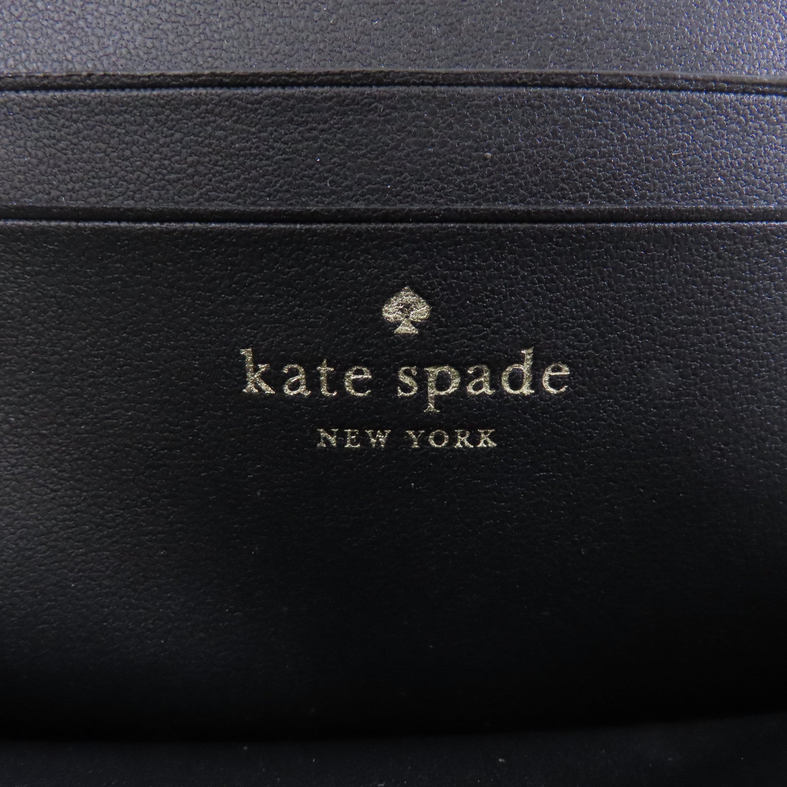 Kate Spade 牛皮皮革Card Case金扣卡片套黑色