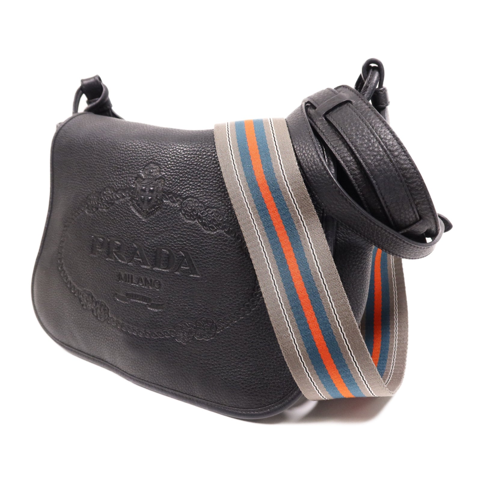 PRADA 牛皮皮革Shoulder Bag金扣肩背袋