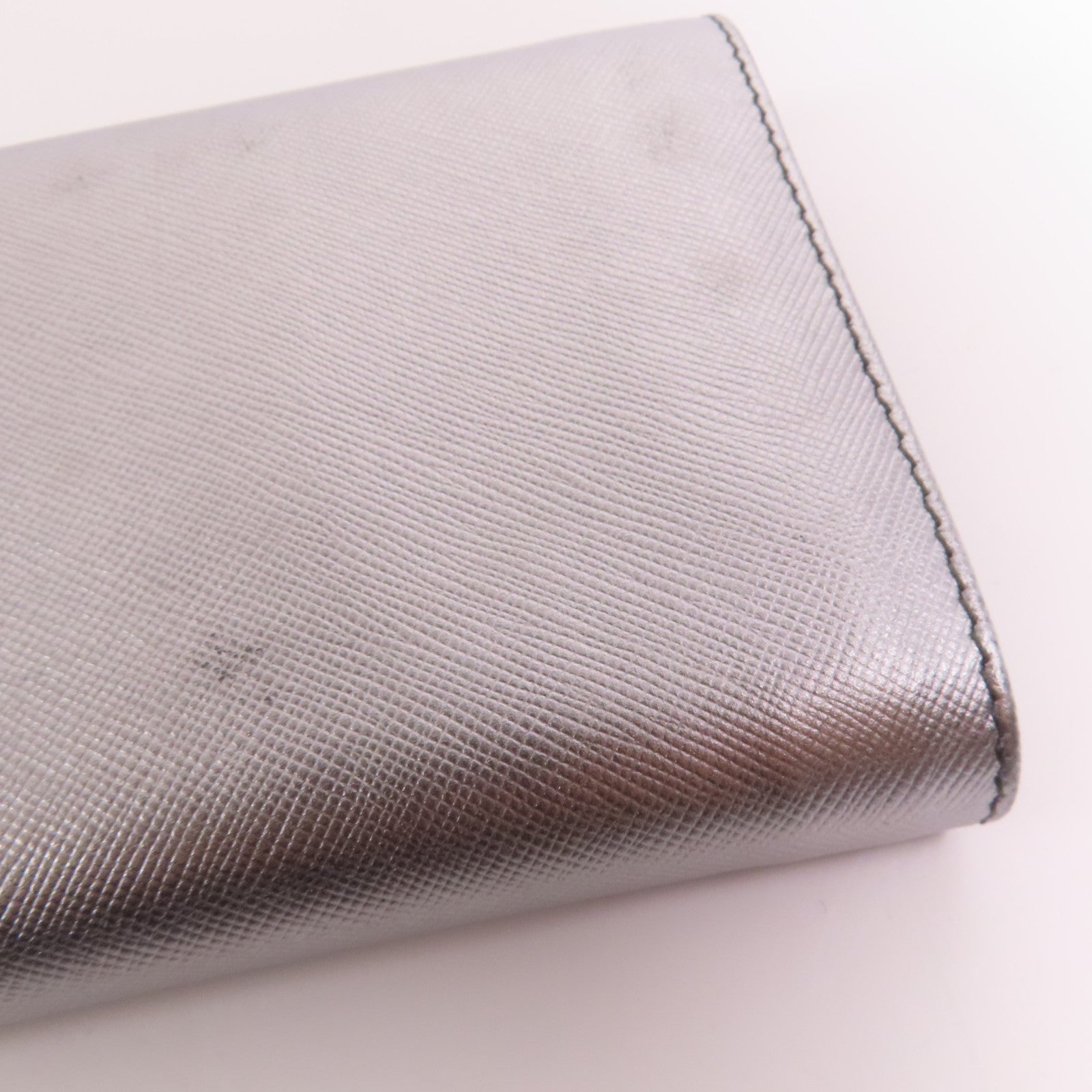 PRADA Saffiano皮革Wallet金扣錢包