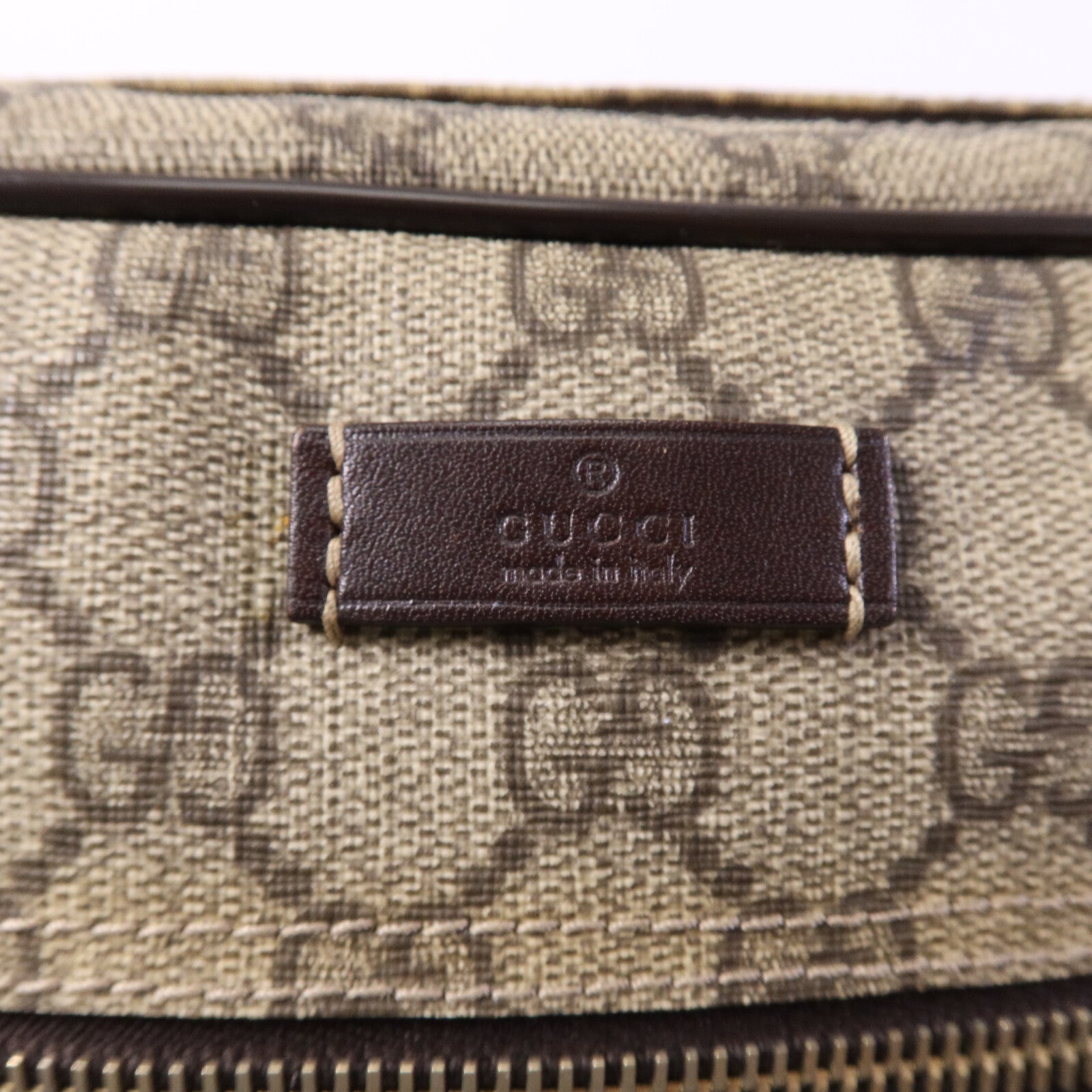 GUCCI 塗層帆布Shoulder Bag金扣肩背袋