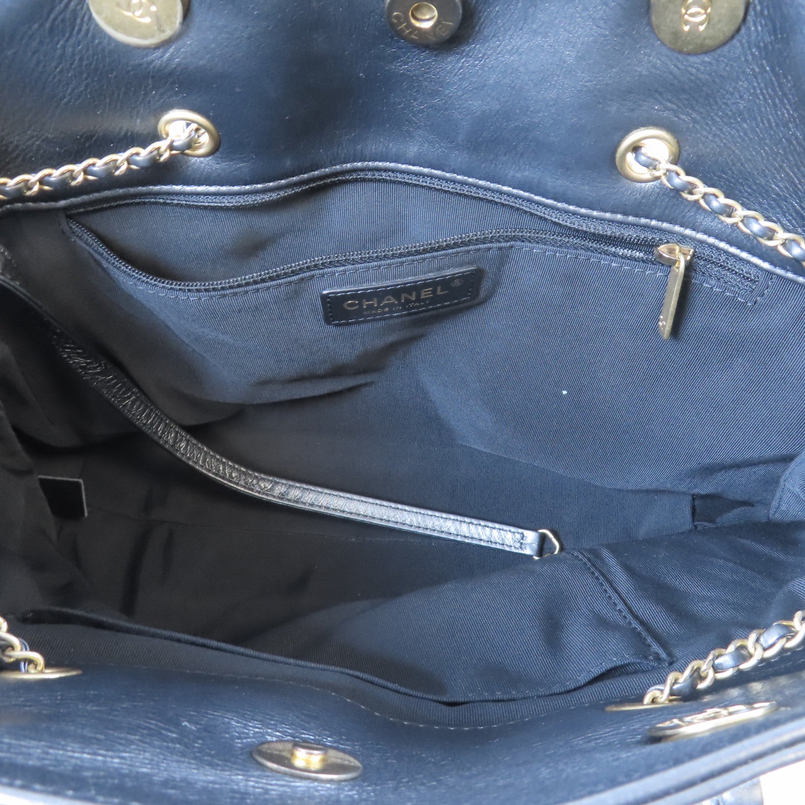 CHANEL 【激減優惠】菱格牛皮皮革Shoulder Bag金扣肩背袋灰色
