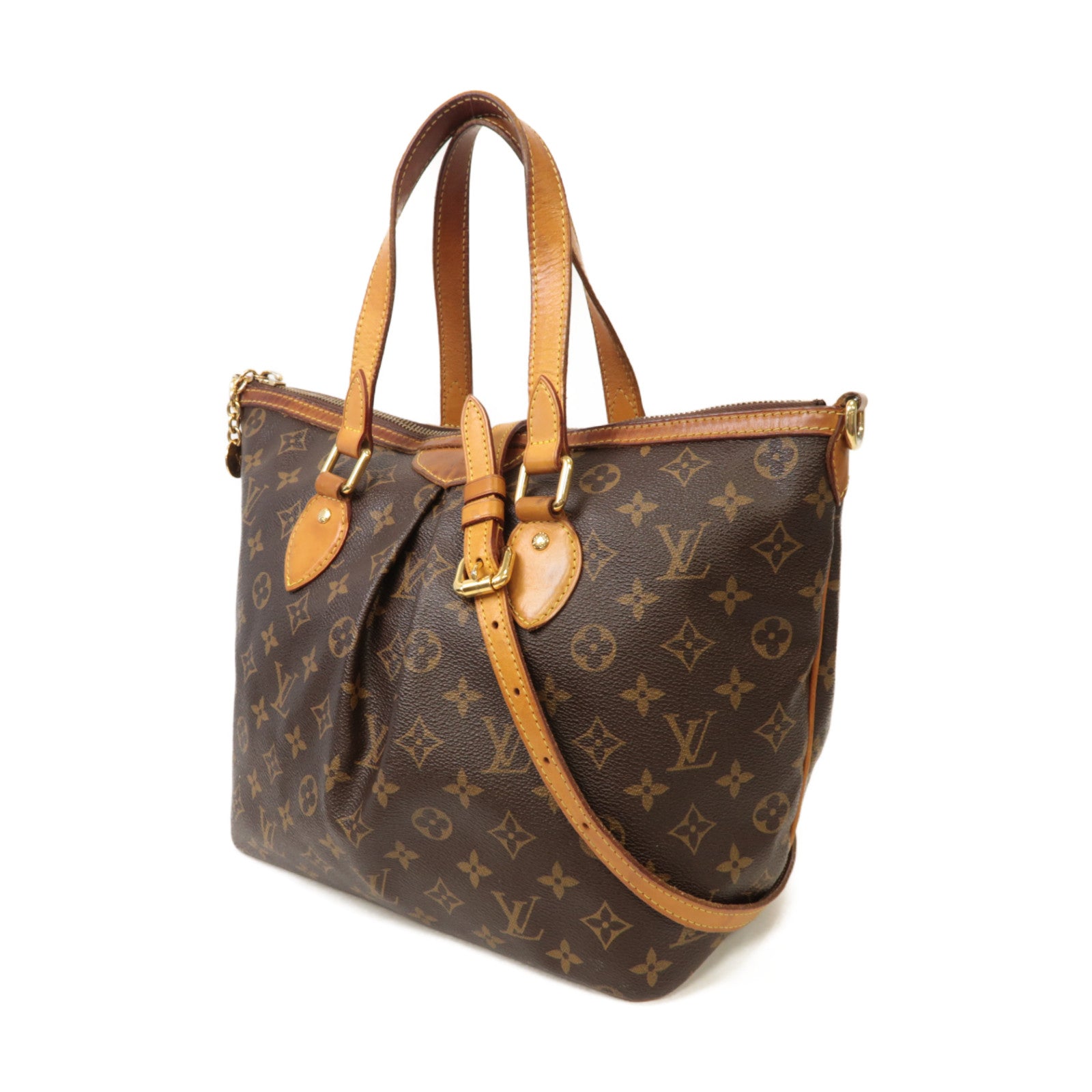 LOUIS VUITTON 【激減優惠】Monogram Palermo PM金扣手挽肩背兩用袋啡色