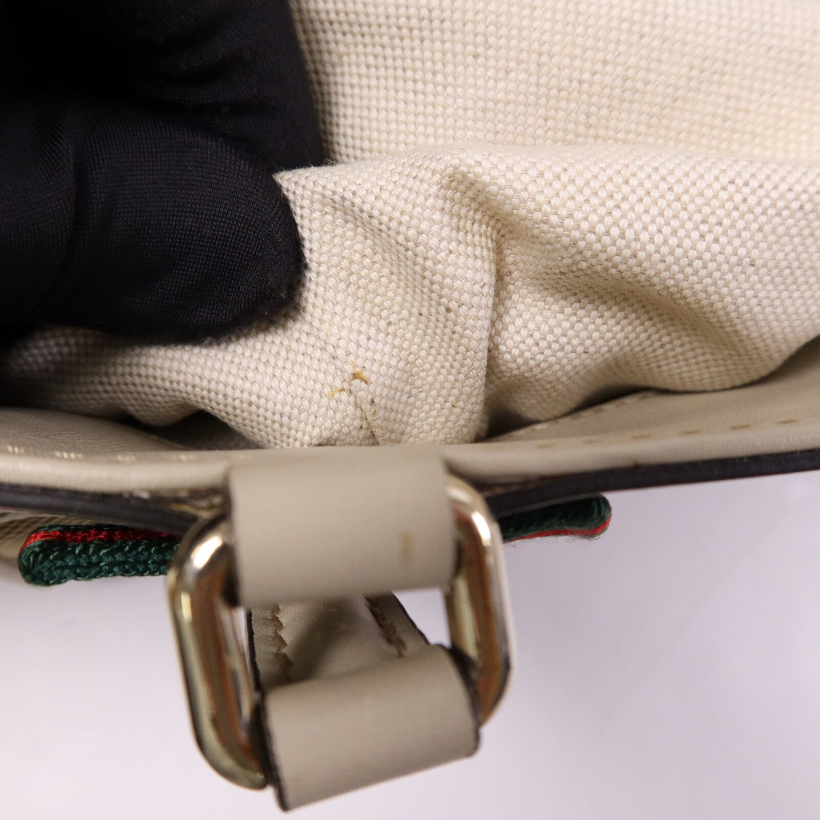 GUCCI 帆布Tote Bag金扣手挽袋