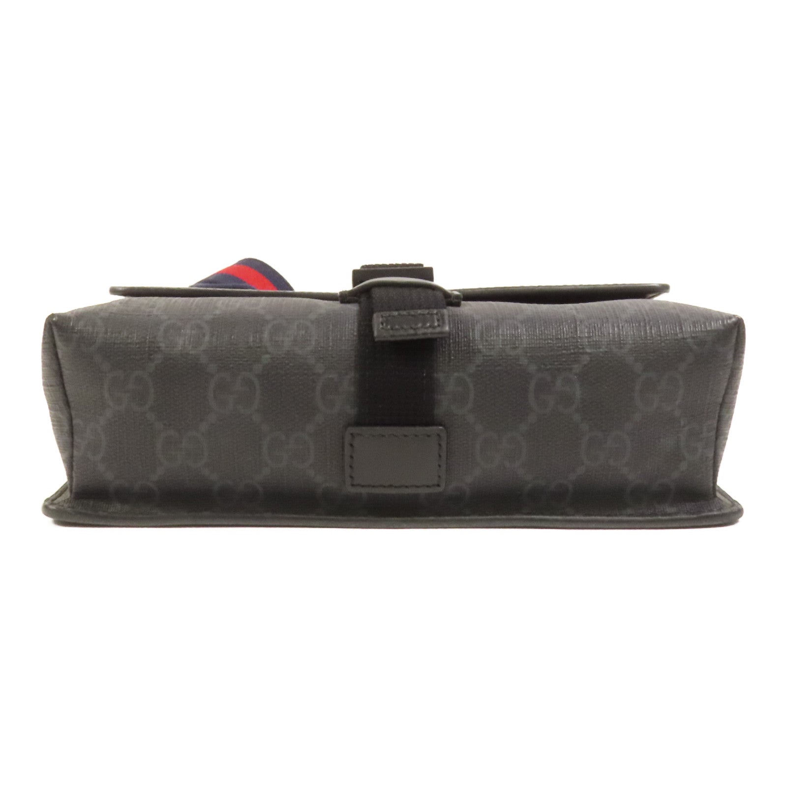 GUCCI 塗層帆布Shoulder Bag銀扣肩背袋