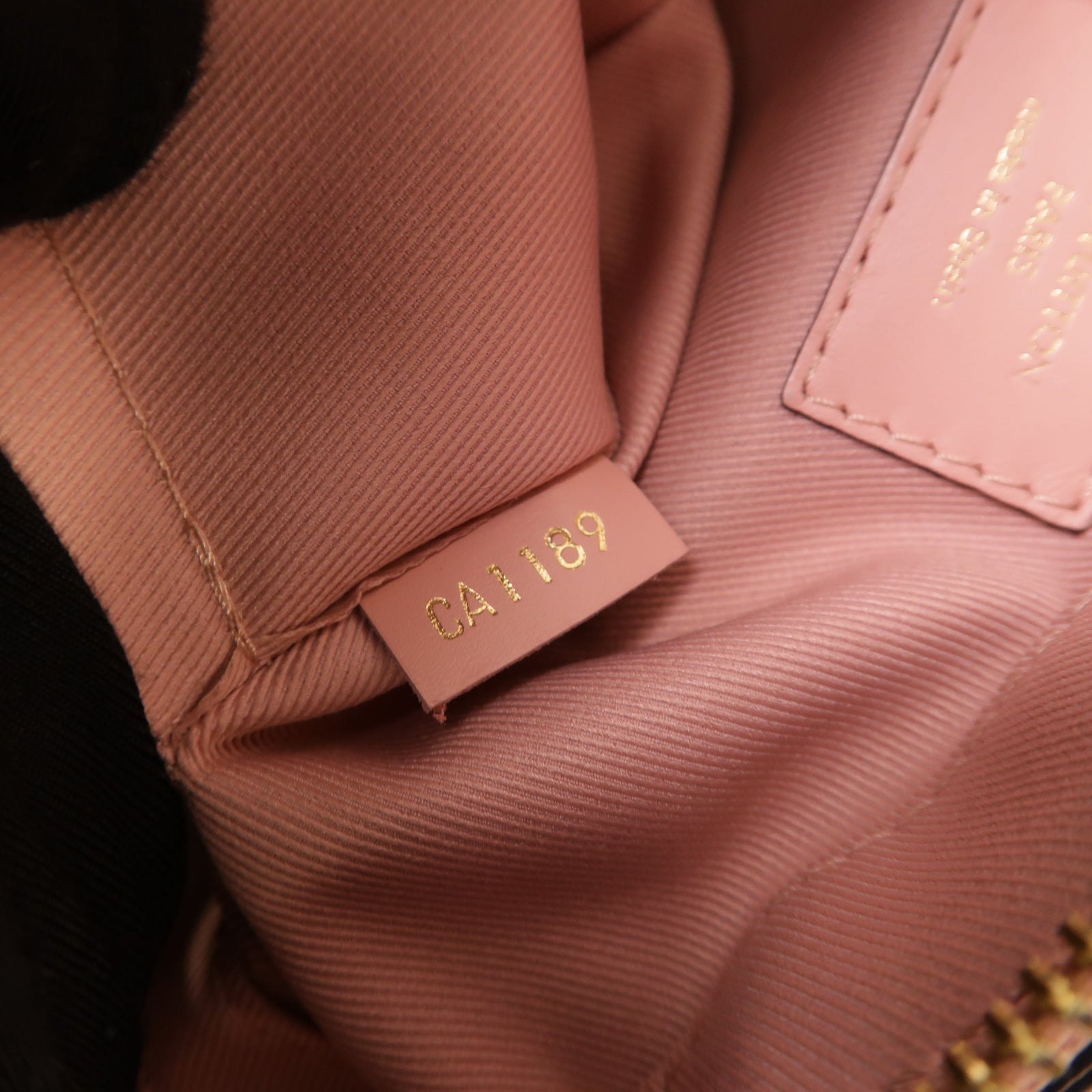 LOUIS VUITTON 【激減優惠】Monogram Saintonge金扣肩背袋棕色/粉紅色