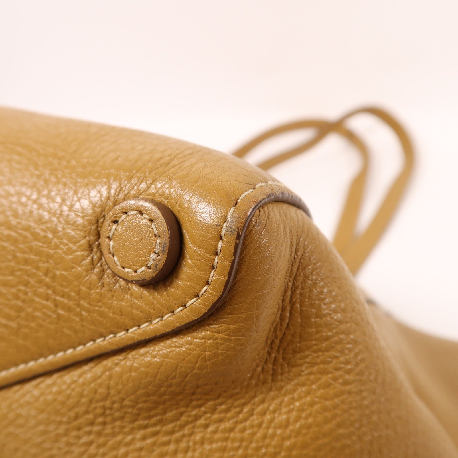 PRADA 牛皮皮革Tote Bag金扣肩背袋