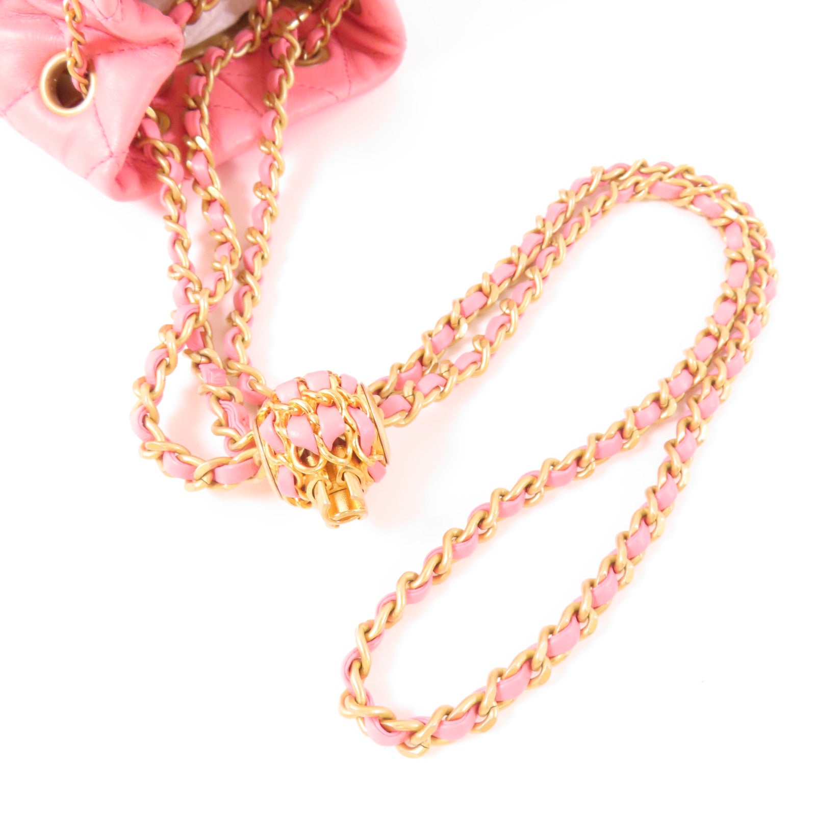 CHANEL 【激減優惠】羊皮皮革Chain Shoulder 金扣鏈帶肩背袋