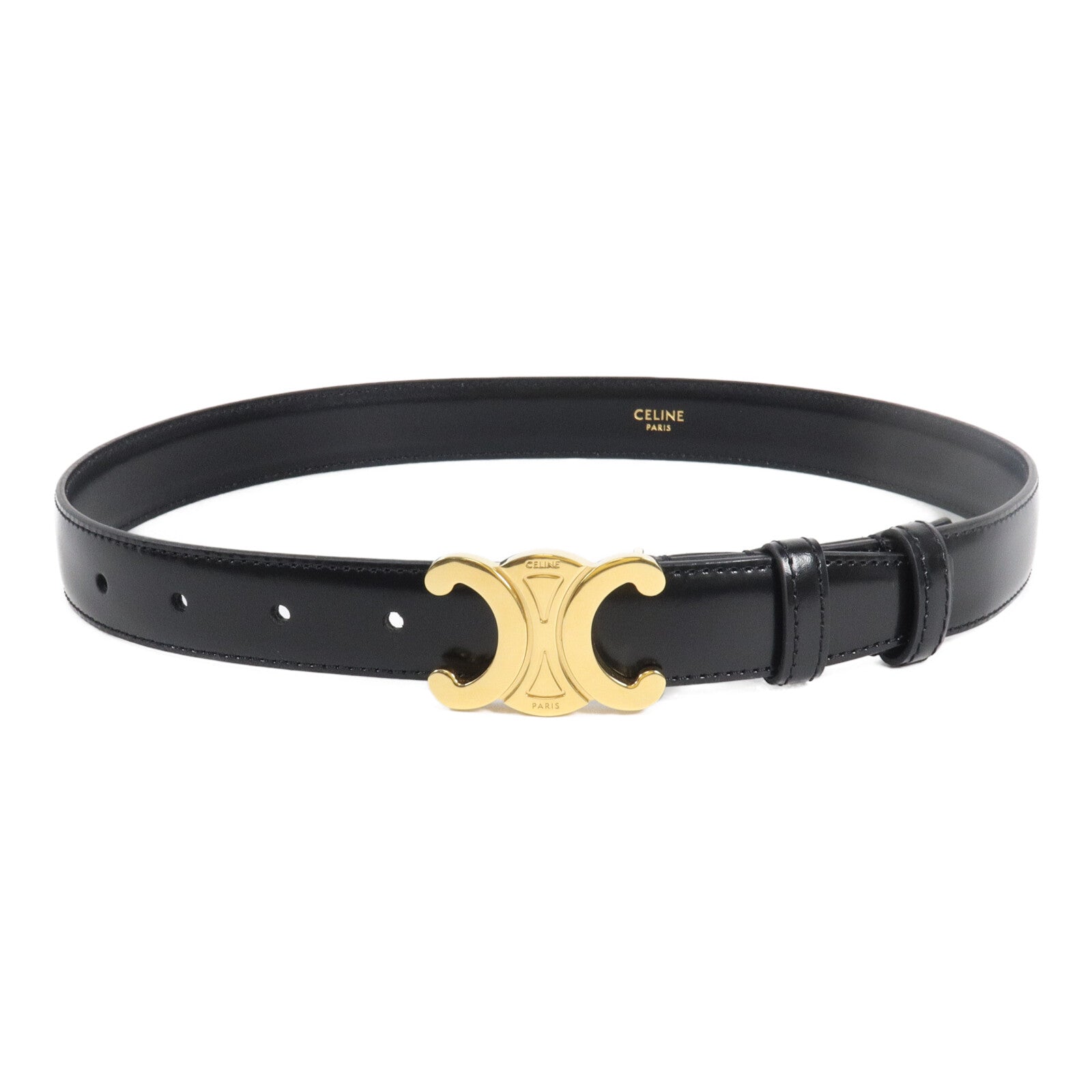 CELINE 牛皮皮革Triomphe Belt皮帶
