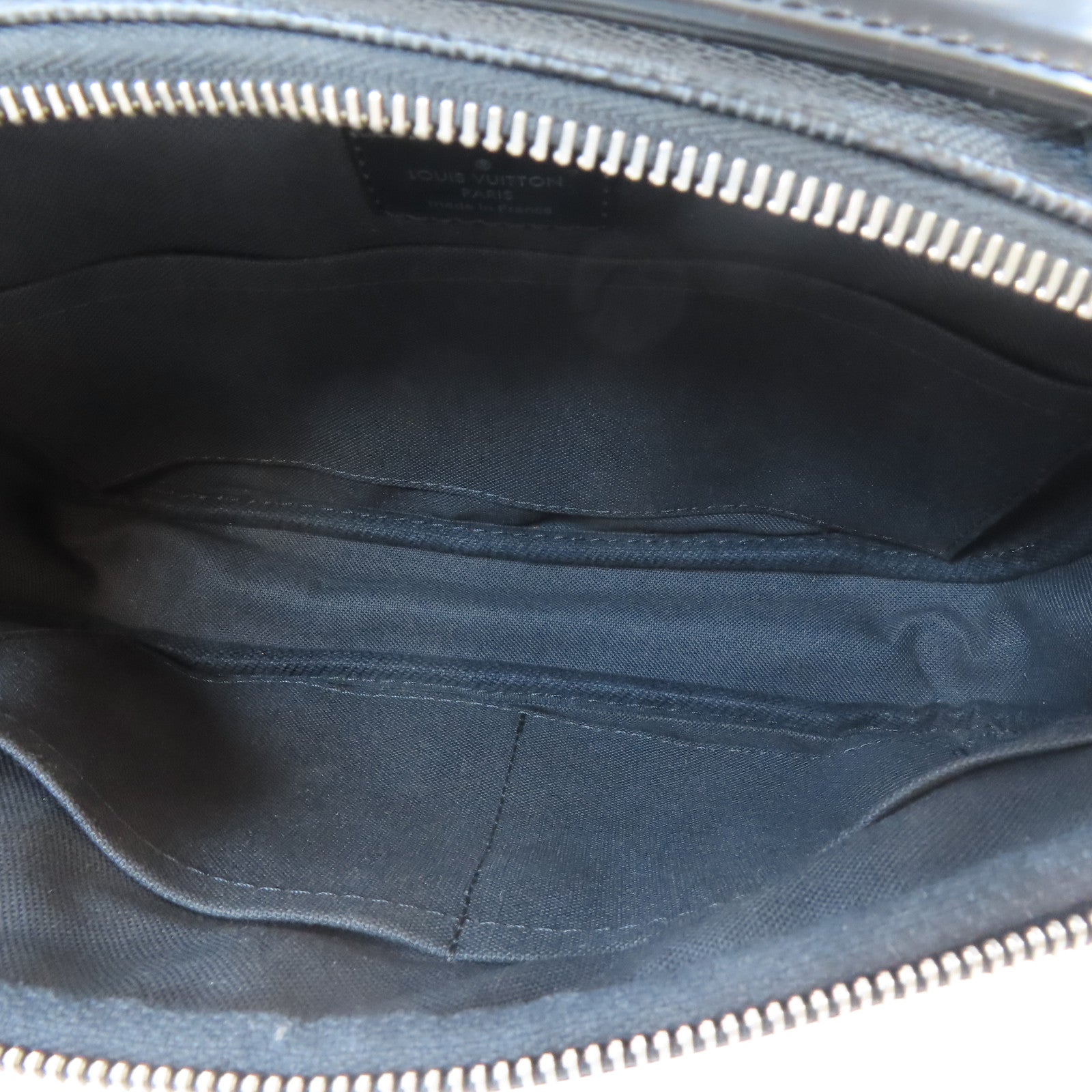 LOUIS VUITTON Damier Graphite Ambler Waist Bag銀扣腰包黑色