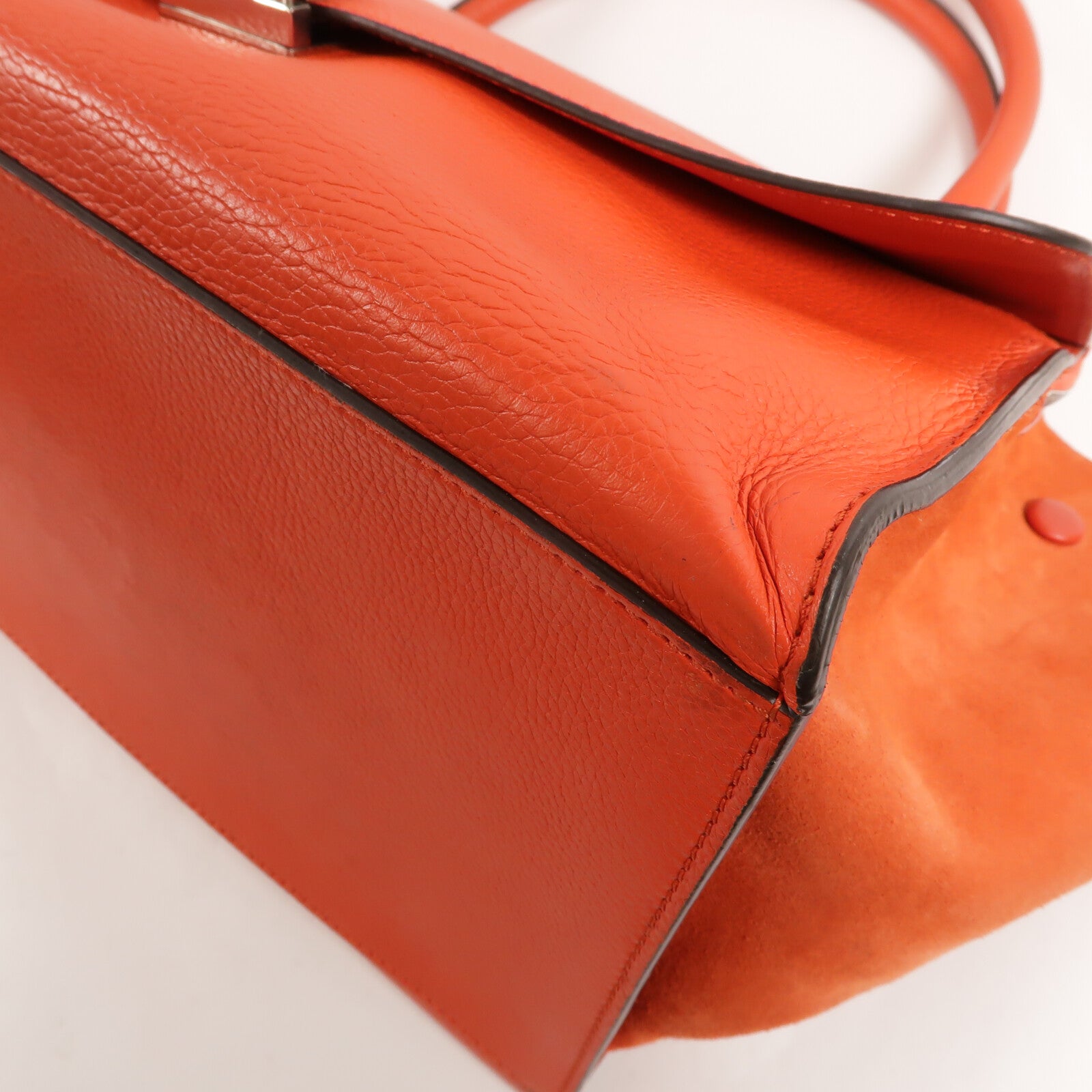CELINE 牛皮皮革Trapeze Medium手挽袋