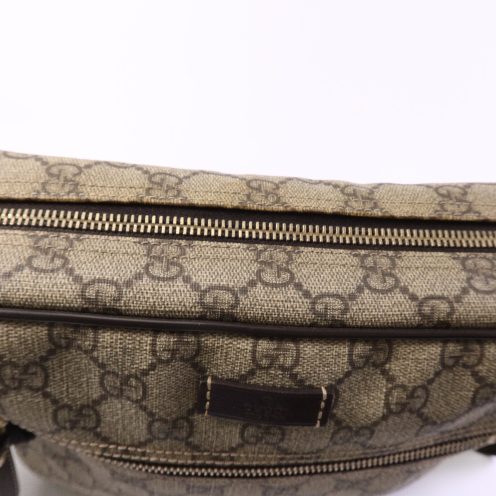 GUCCI 塗層帆布Shoulder Bag金扣肩背袋