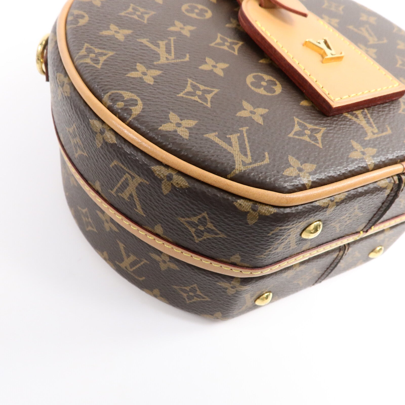LOUIS VUITTON Monogram Petite Boite Chapeau金扣手挽肩背兩用袋