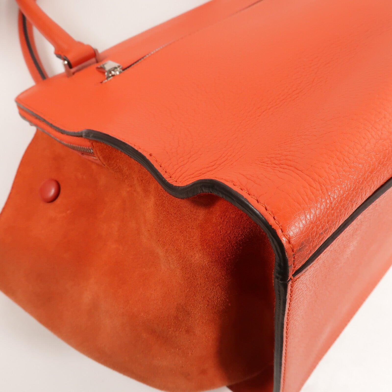 CELINE 牛皮皮革Trapeze Medium手挽袋