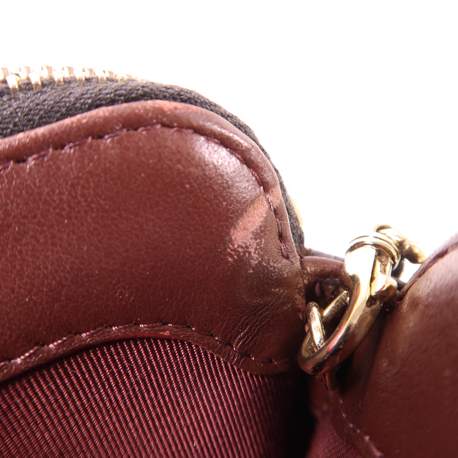 CHANEL 牛皮皮革Chain Shoulder Bag金扣鏈帶肩背袋