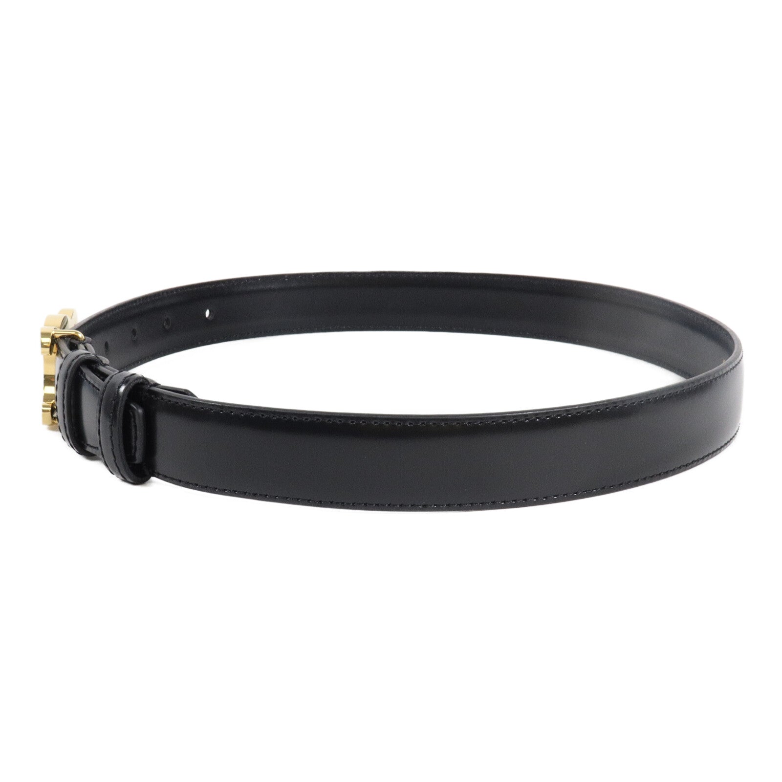 CELINE 牛皮皮革Triomphe Belt皮帶