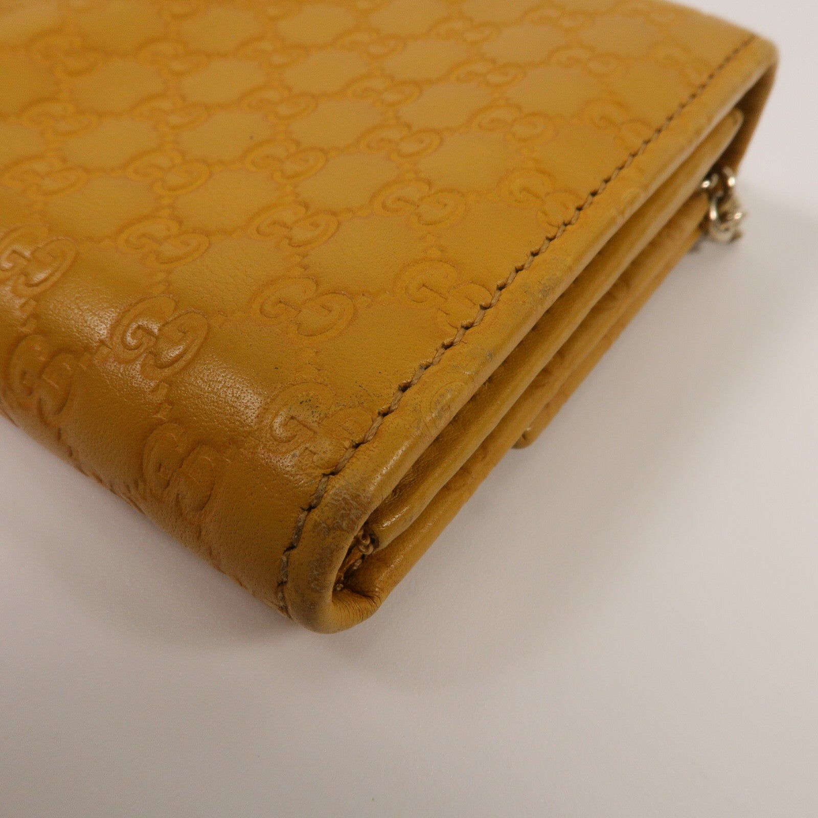 GUCCI 牛皮皮革Pouch Long wallet鏈帶肩背袋