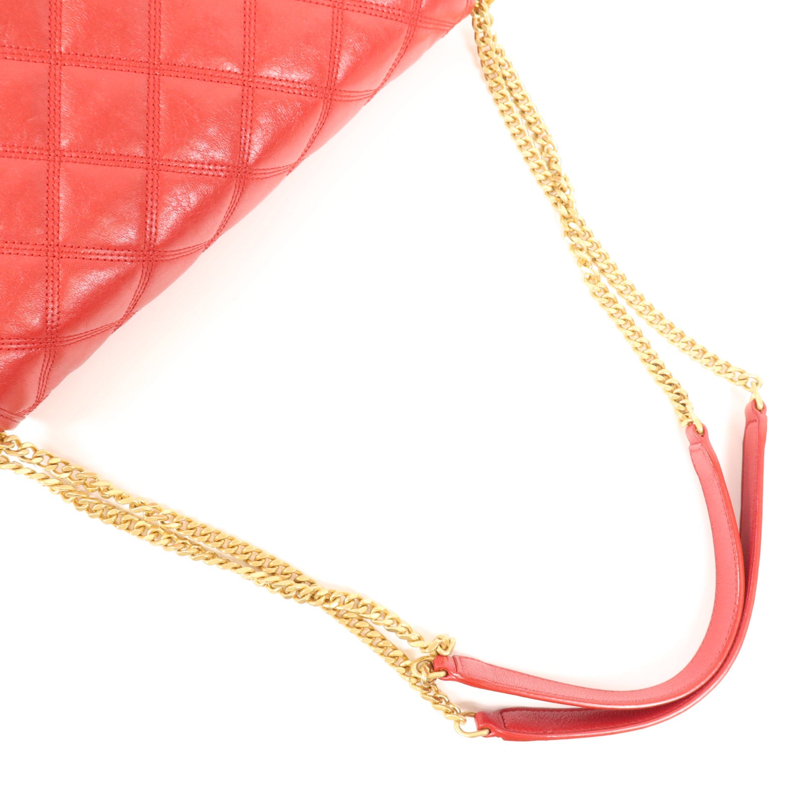 SAINT LAURENT 牛皮皮革Shoulder Bag金扣鏈帶肩背袋