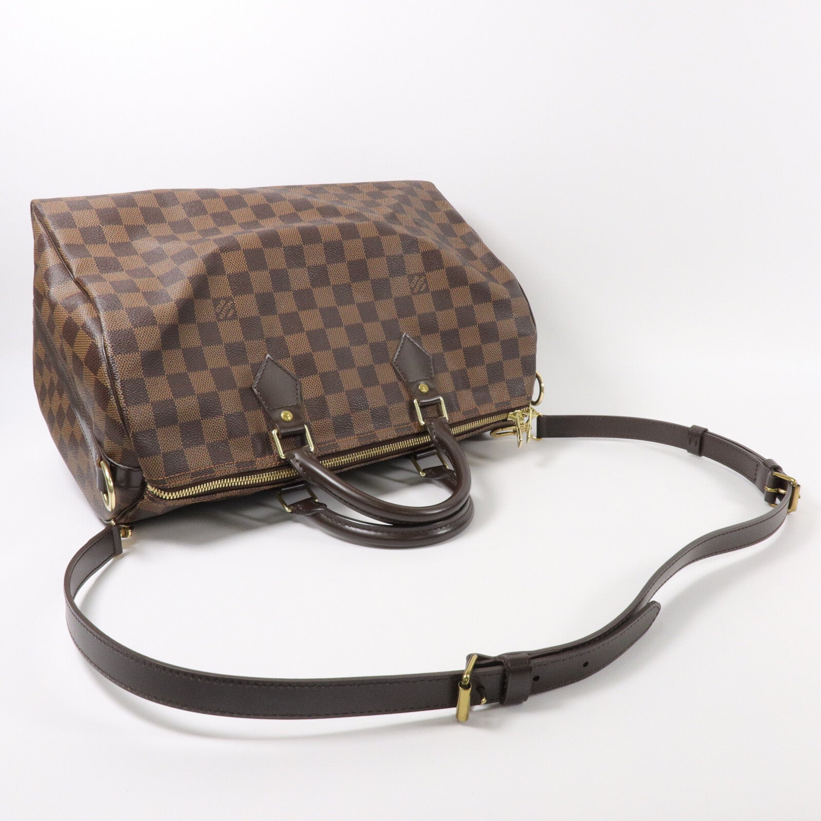 LOUIS VUITTON Damier Speedy Bandouliere 35手挽肩背兩用袋