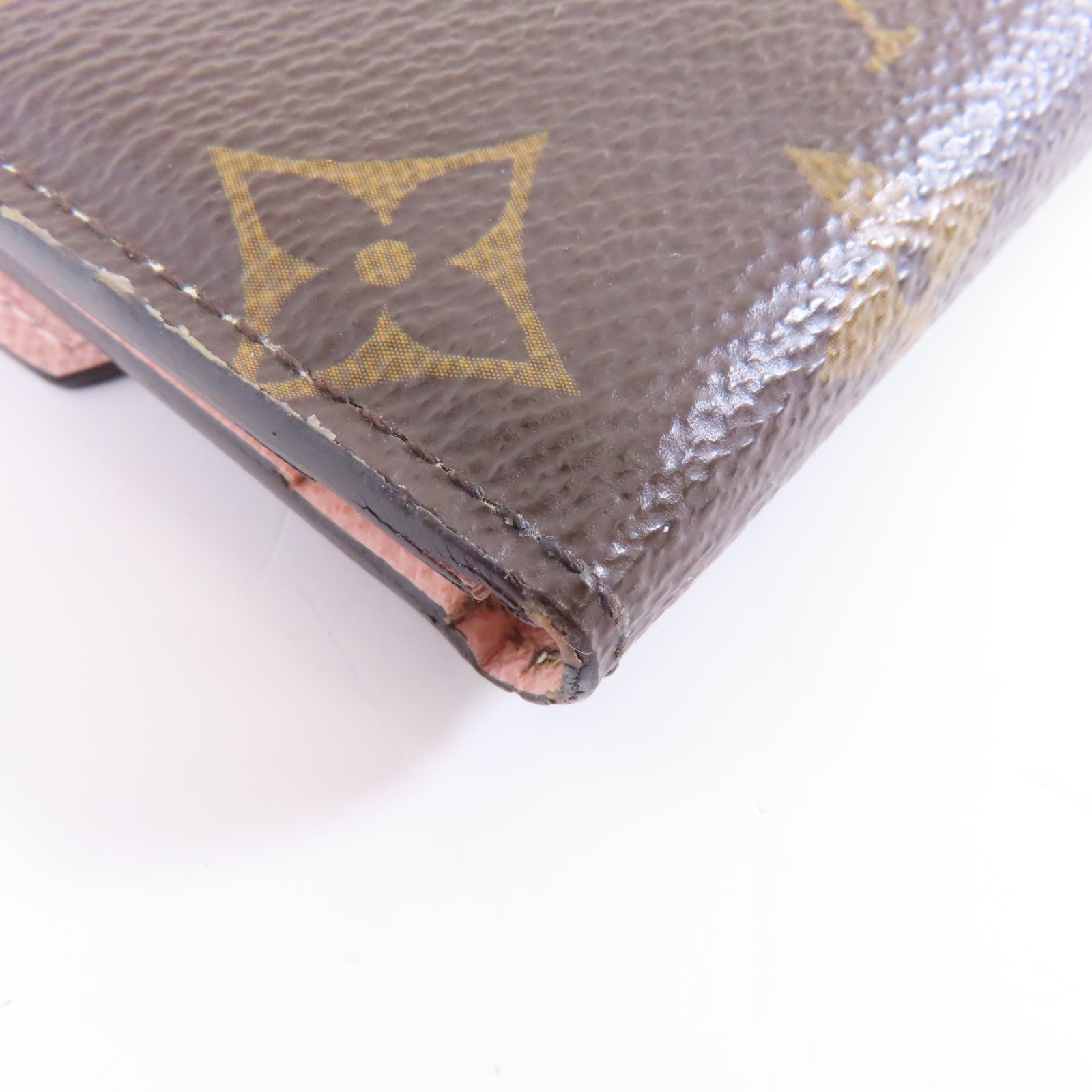 LOUIS VUITTON Monogram Zoe Wallet金扣錢包啡色/粉紅色