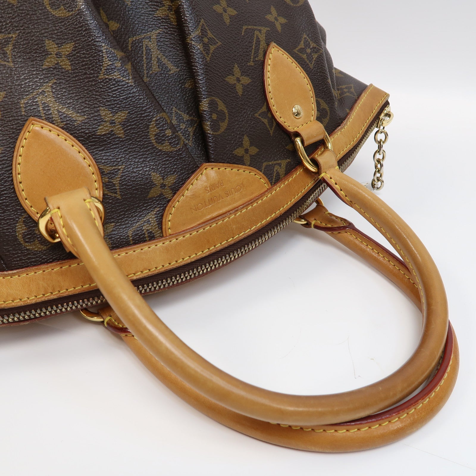 LOUIS VUITTON Monogram Tivoli PM金扣手挽袋啡色