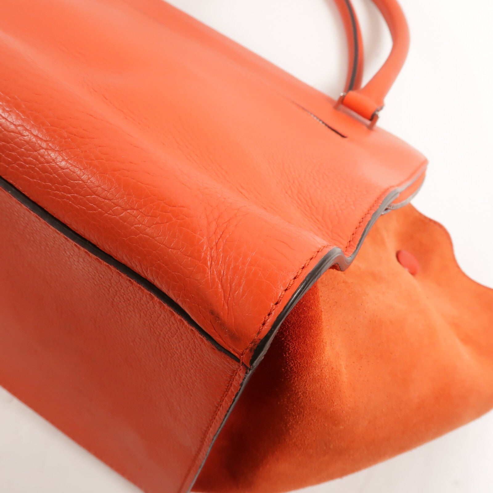 CELINE 牛皮皮革Trapeze Medium手挽袋